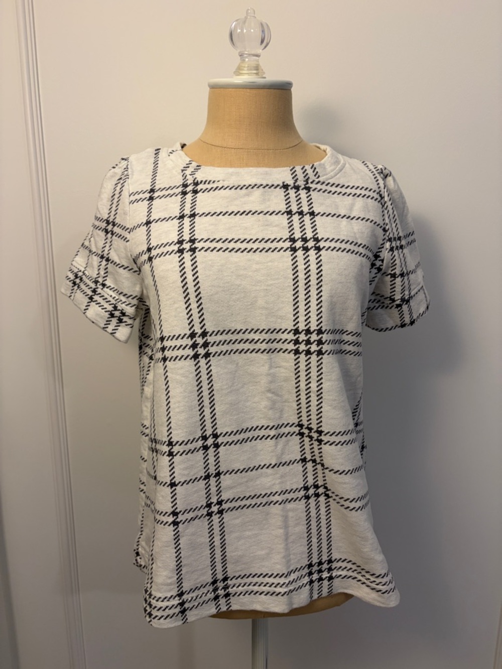 Super cute & comfy t.la short sleeve terry top, houndstooth, S, GUC, from Anthro